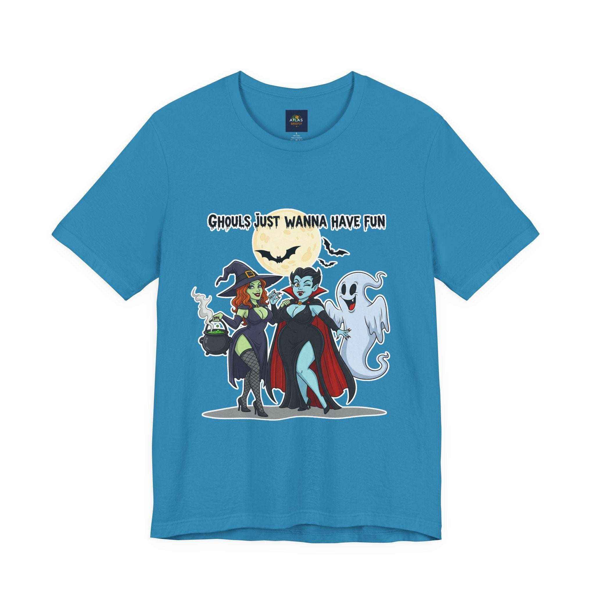 Ghouls Just Wanna Have Fun T-Shirt - Cute Halloween Witch Vampire Ghost Tee - Atlas Briefly