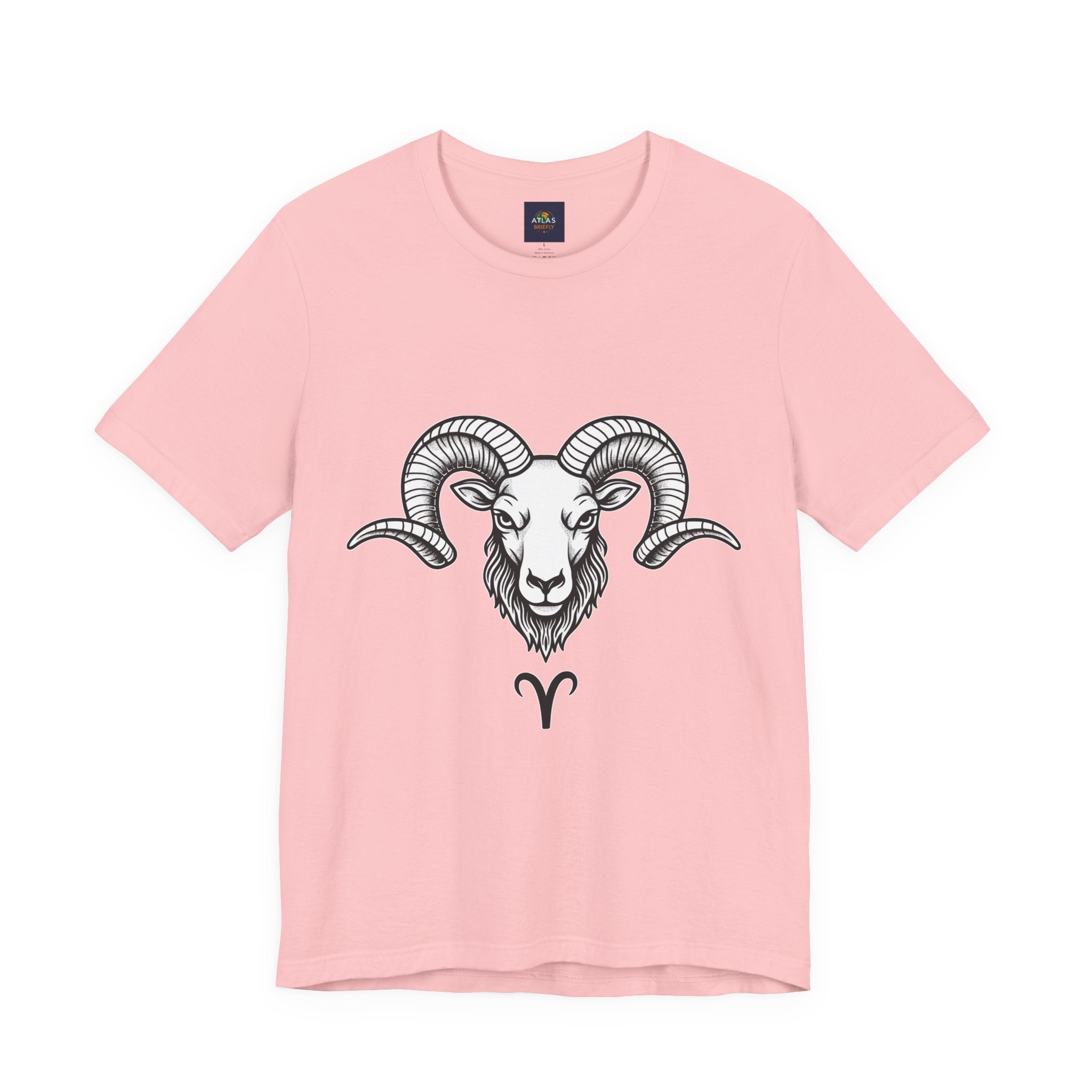 Aries Horoscope Tee - Unisex Black and White Minimal Design