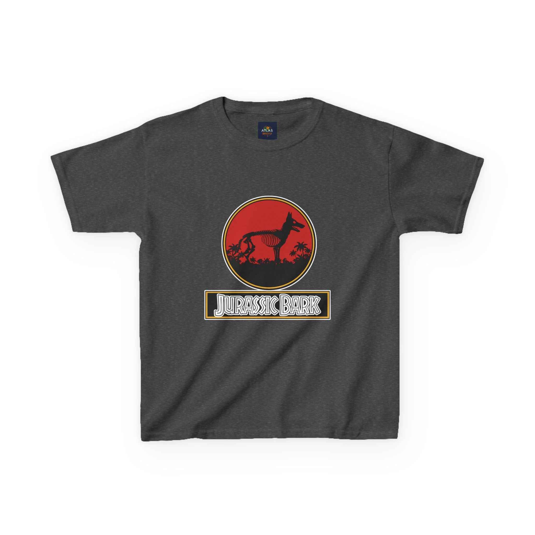 Kids German Shepherd T-Shirt - Fun Jurassic Bark Tee for Kids with Worldwide Shipping - Atlas Briefly