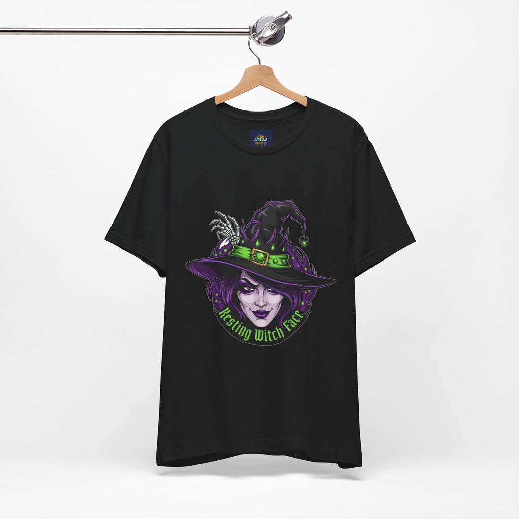 Resting Witch Face Halloween T-Shirt - Funny Witch Tee for Women & Men | Halloween Graphic Shirt - Atlas Briefly