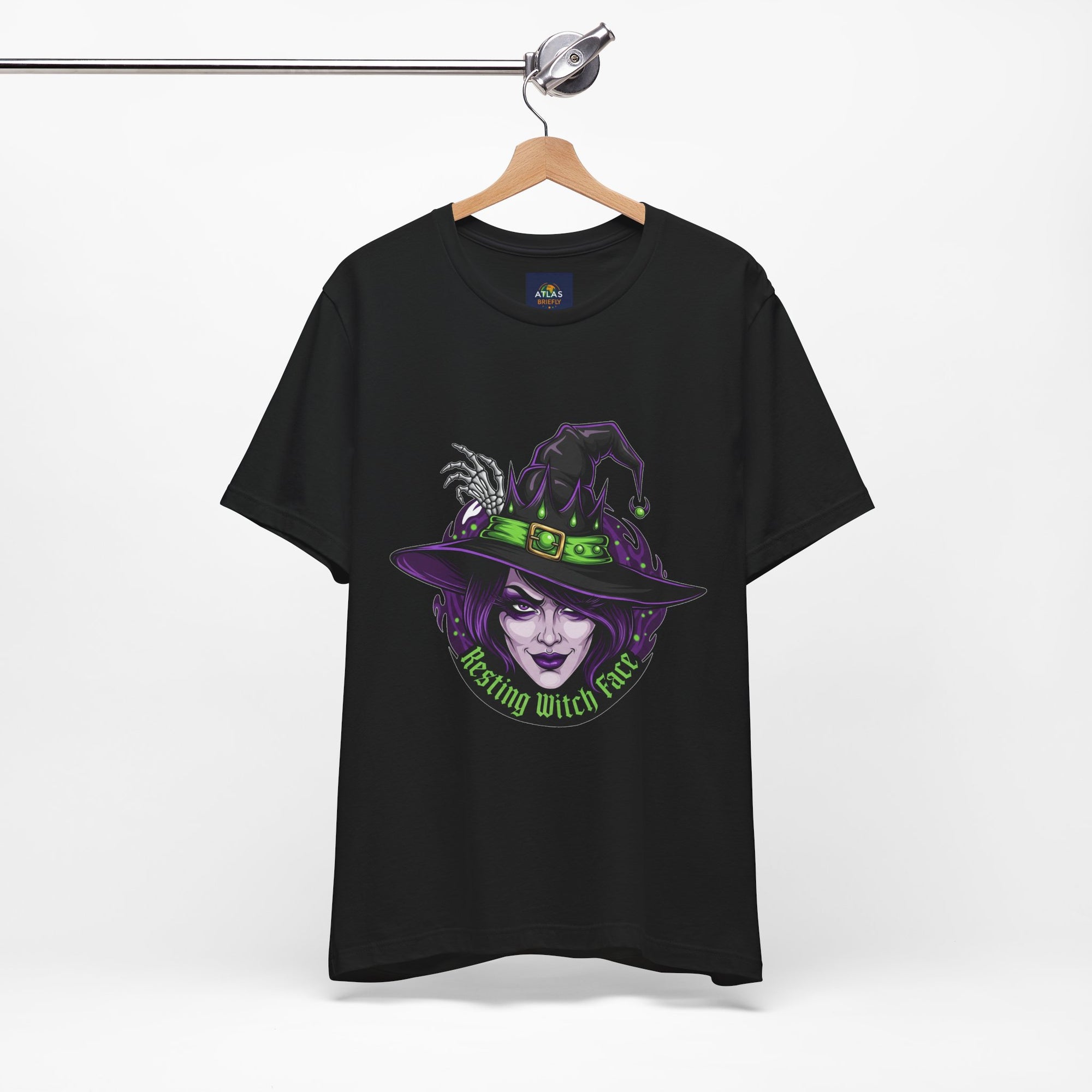 Resting Witch Face Halloween T-Shirt - Funny Witch Tee for Women & Men | Halloween Graphic Shirt - Atlas Briefly