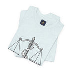 Libra Zodiac Tee - Stylish Unisex Minimalist Black and White Design