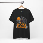 Spooky Season Halloween T-Shirt - Haunted House Ghost Bat Graphic Tee | Halloween Landscape Shirt - Atlas Briefly