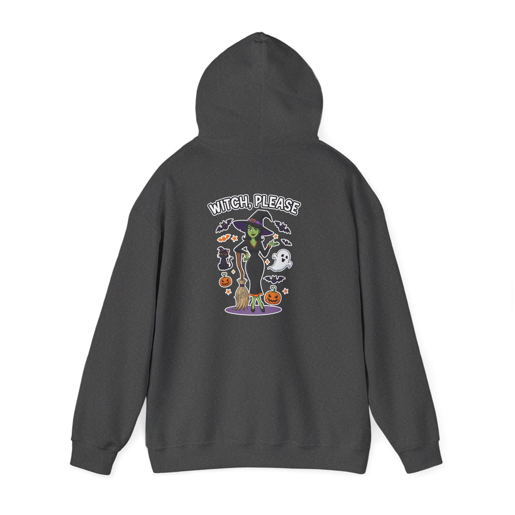 Witch Please Halloween Hoodie - Sassy Witch Sweatshirt with Pumpkin & Ghost Design | Halloween Apparel - Atlas Briefly