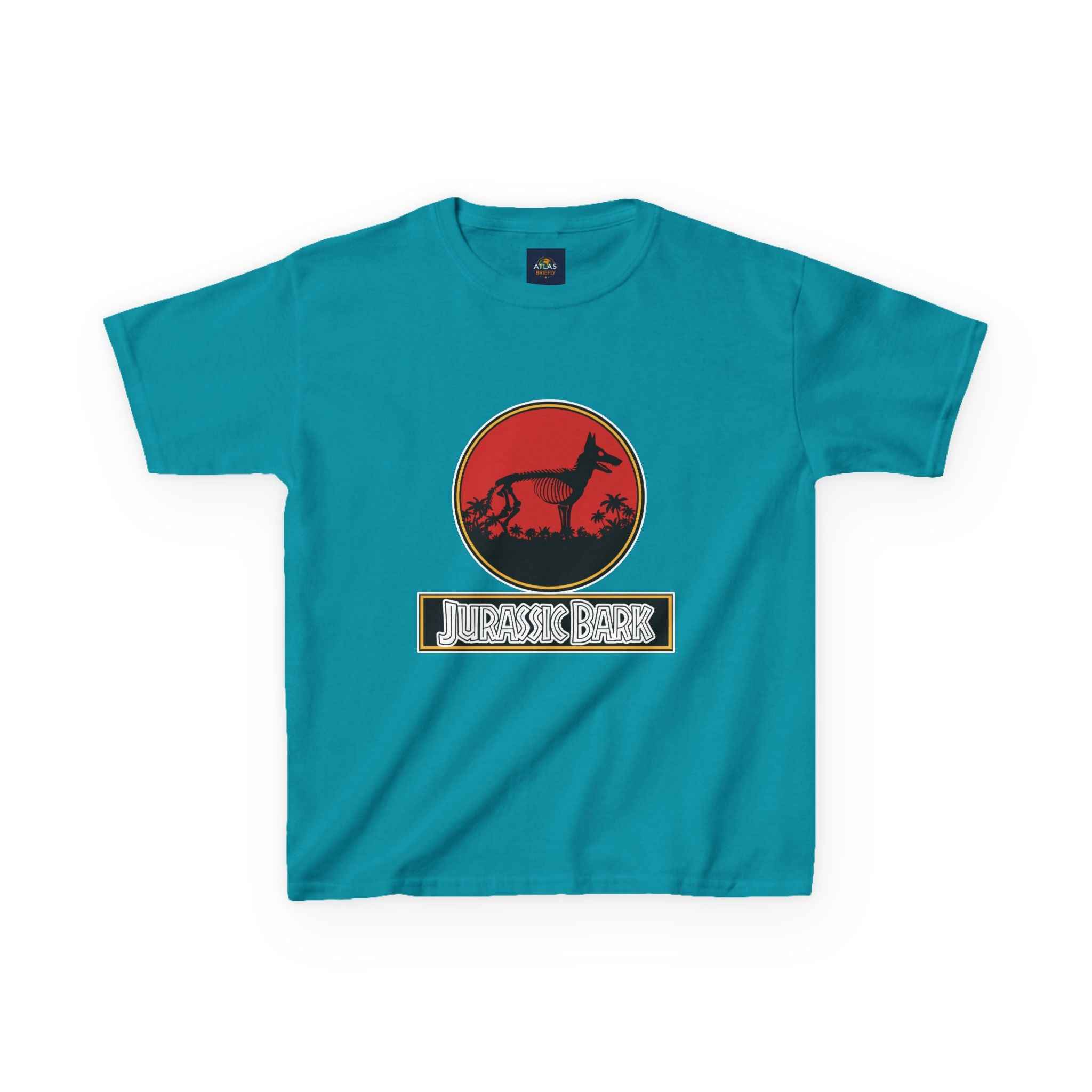Kids German Shepherd T-Shirt - Fun Jurassic Bark Tee for Kids with Worldwide Shipping - Atlas Briefly