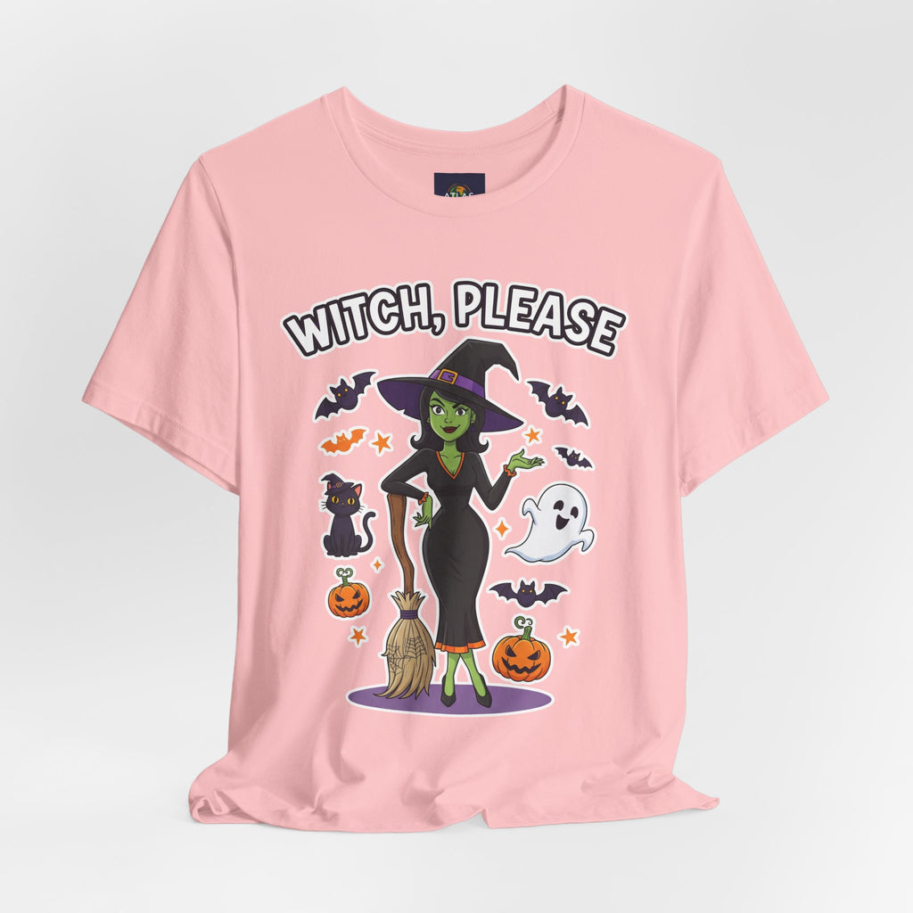 Witch Please Halloween T-Shirt - Sassy Witch Tee with Pumpkin Design | Funny Halloween Shirt - Atlas Briefly