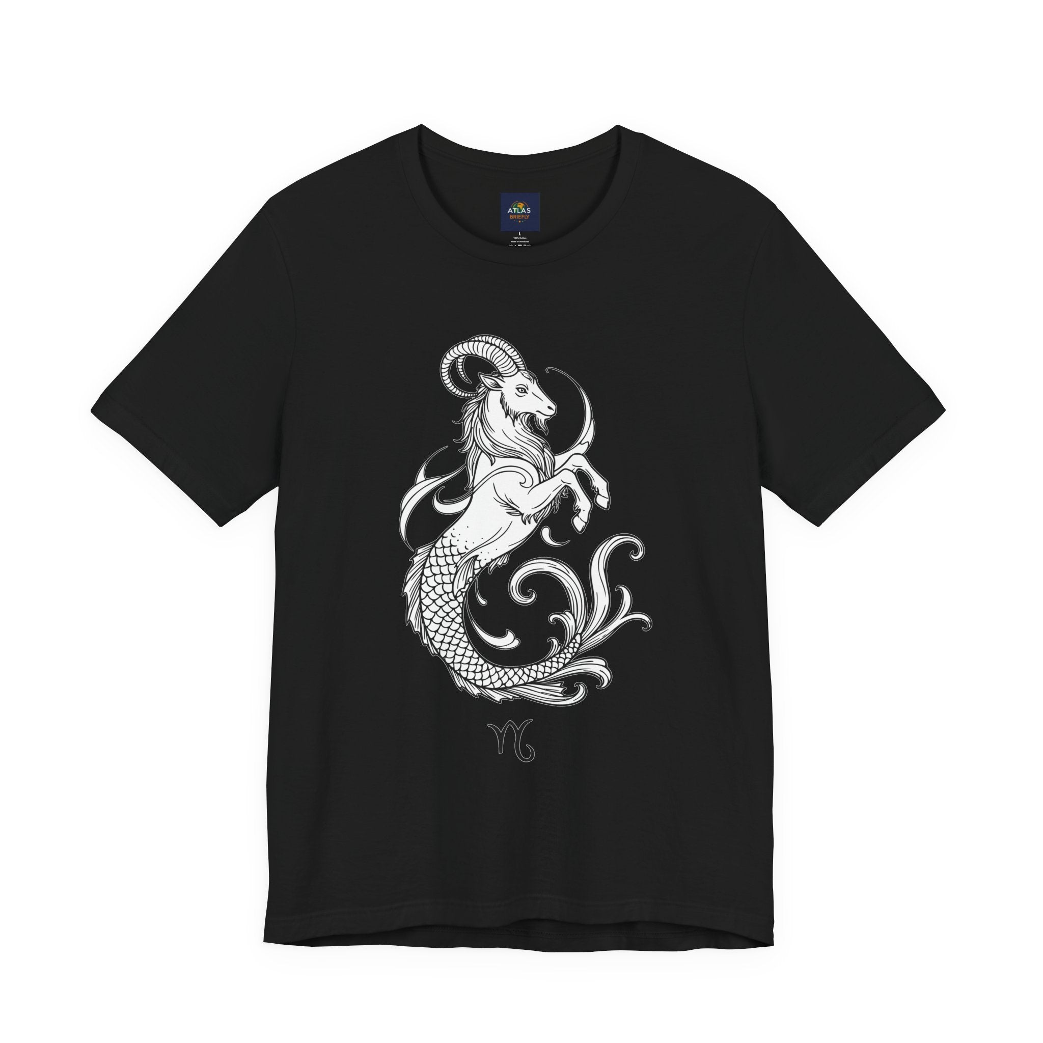 Capricorn Zodiac Tee - Unisex Minimalist Horoscope Shirt in Black and White