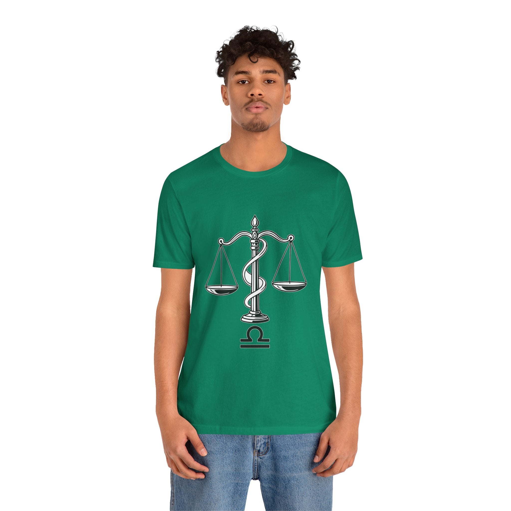Libra Zodiac Tee - Stylish Unisex Minimalist Black and White Design