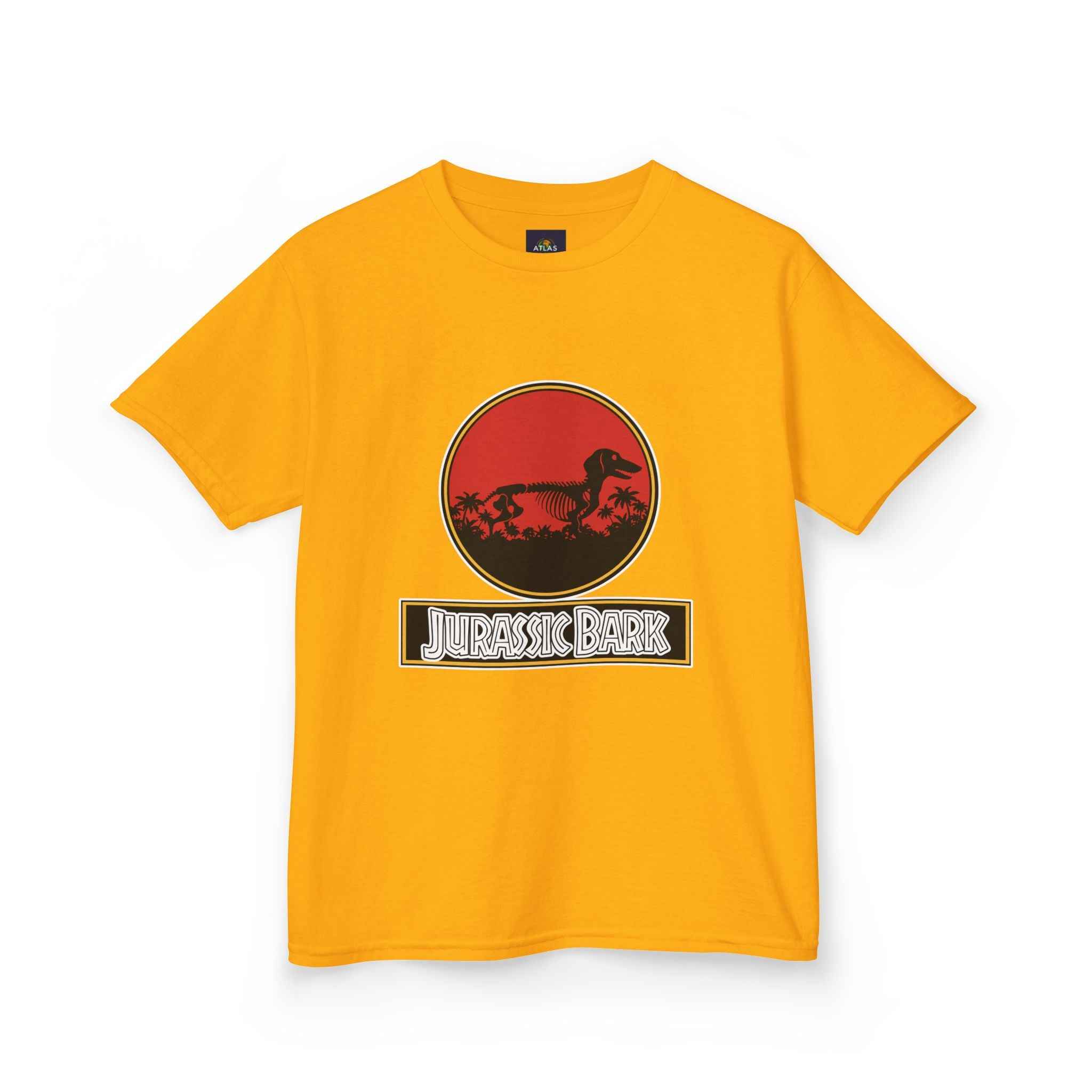 Kids Dachshund T-Shirt - Jurassic Bark Wiener Dog Tee - Atlas Briefly