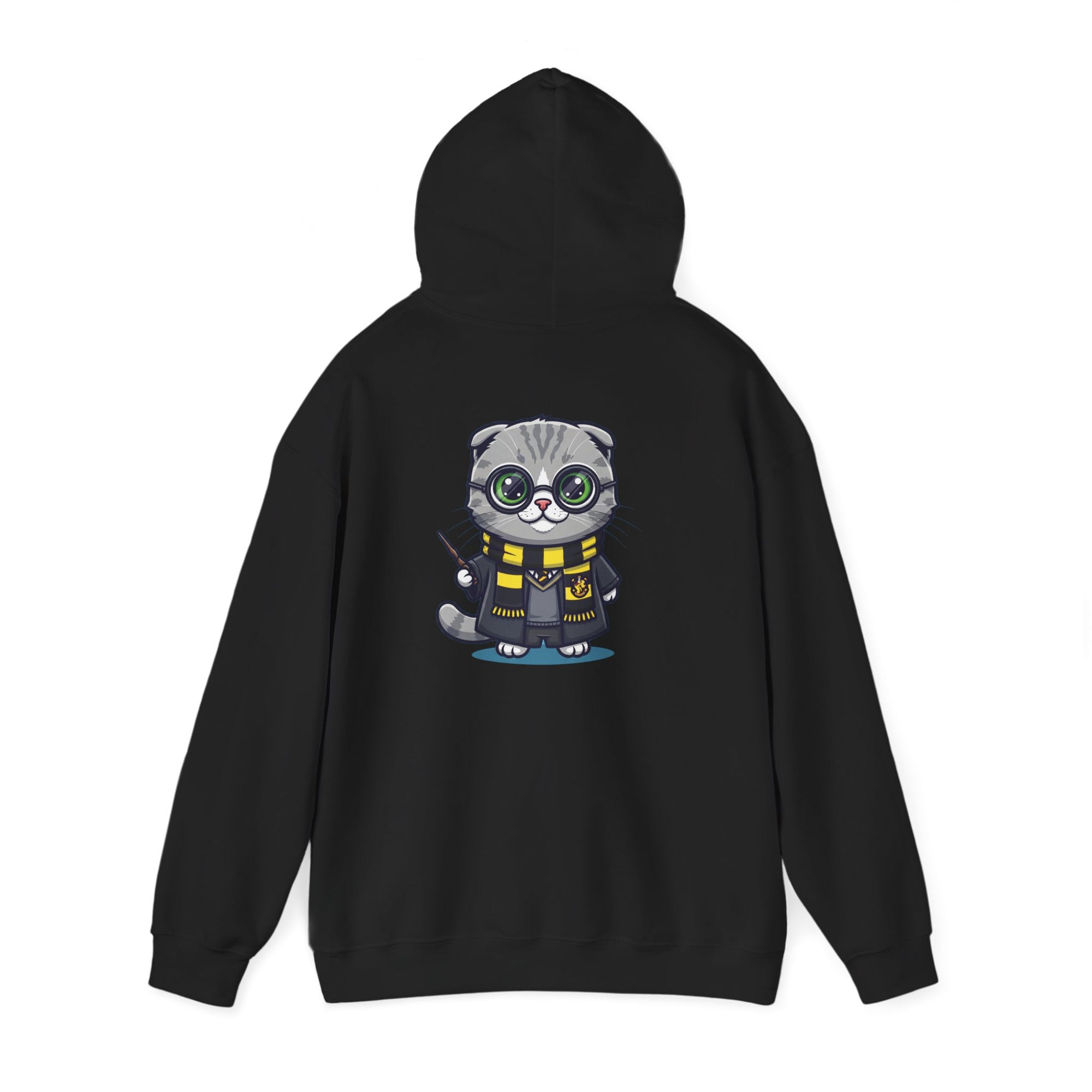 Hufflepurr Harry Potter Hoodie - Funny Wizarding World Sweatshirt | Cute Potter Cat Gift - Atlas Briefly
