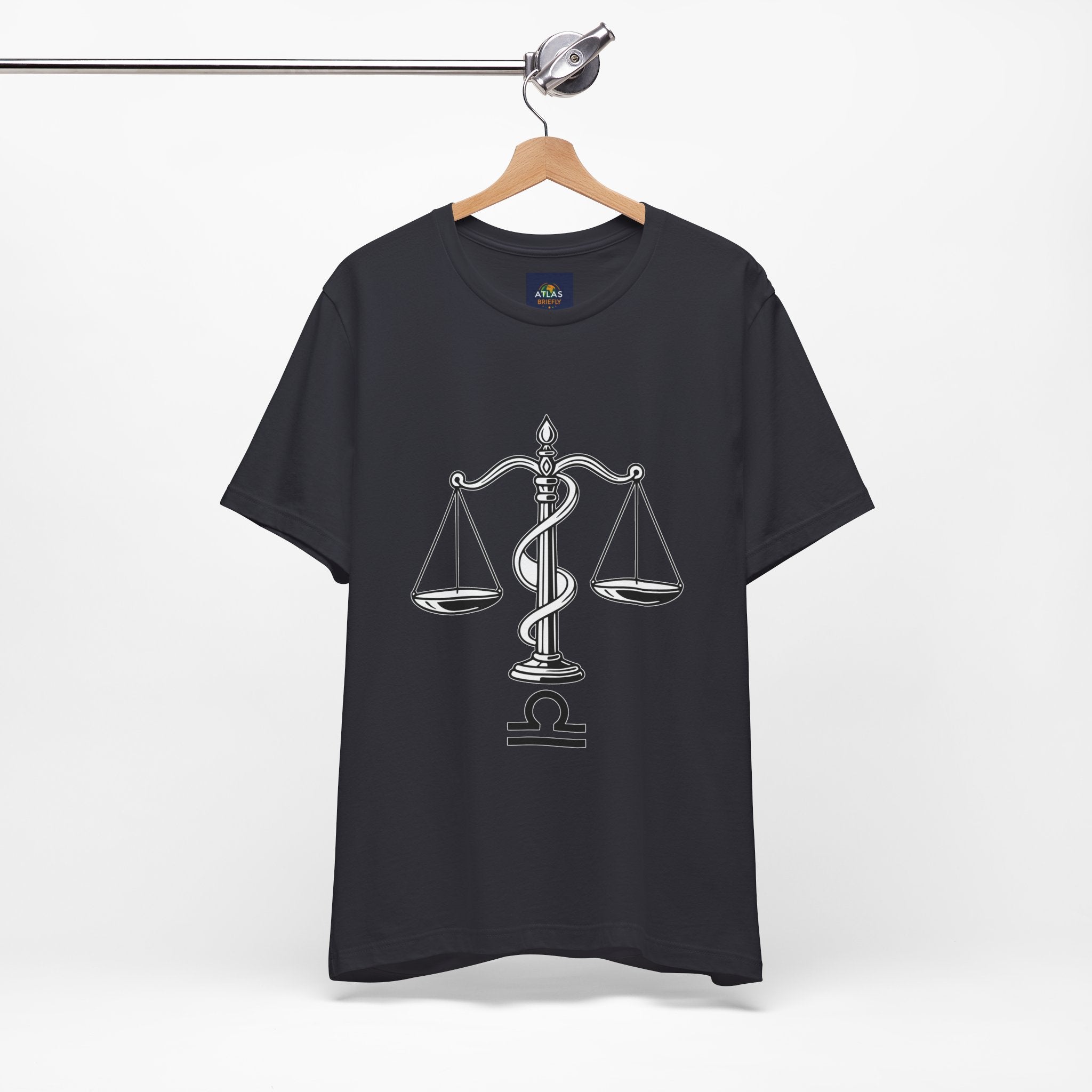 Libra Zodiac Tee - Stylish Unisex Minimalist Black and White Design