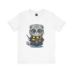 Hufflepurr Harry Potter T-Shirt - Funny Wizarding World Tee | Cute Potter Cat Gift - Atlas Briefly