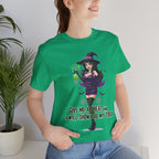 Sexy Witch Halloween T-Shirt - Flirty Witch Costume Tee | Trick or Treat Halloween Shirt - Atlas Briefly