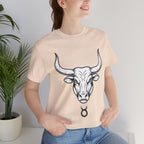 Taurus Zodiac T-Shirt - Minimalist Black and White Unisex T-Shirt