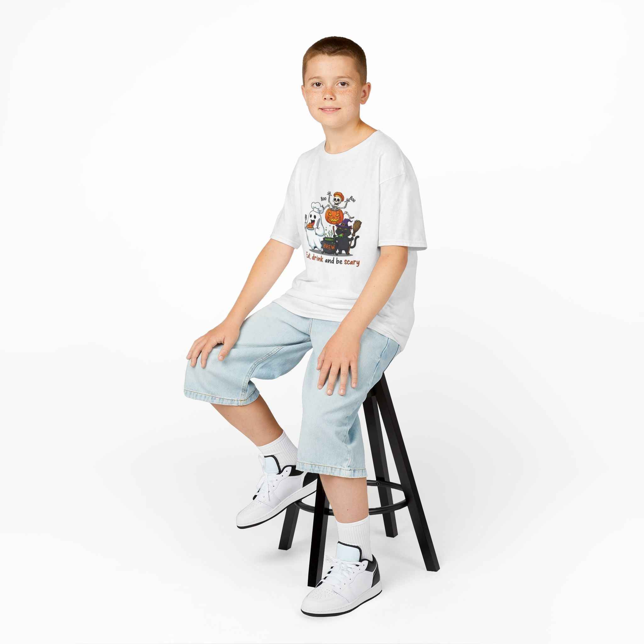 Eat Drink and Be Scary T-Shirt for kids - Atlas Briefly