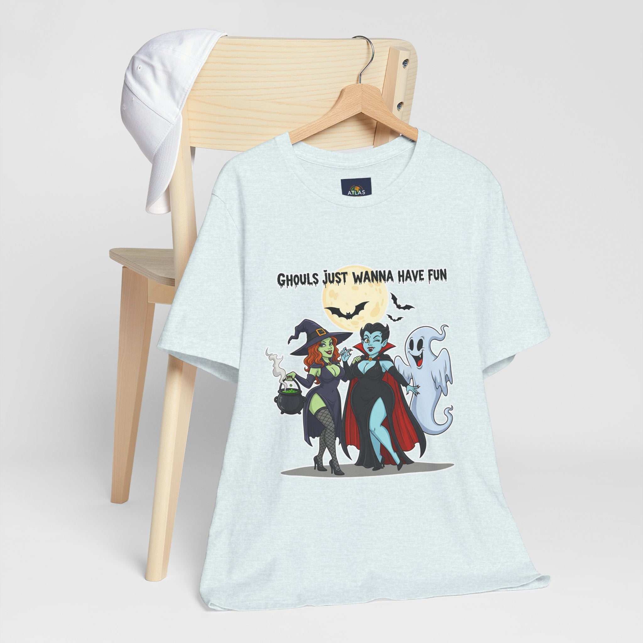 Ghouls Just Wanna Have Fun Halloween T-Shirt - Cute Witch Vampire Ghost Tee | Halloween Character Shirt - Atlas Briefly