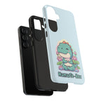 NamasTe-Rex Meditating Dinosaur Phone Case - Funny Yoga T-Rex Mobile Cover | Zen Tech Gift - Atlas Briefly