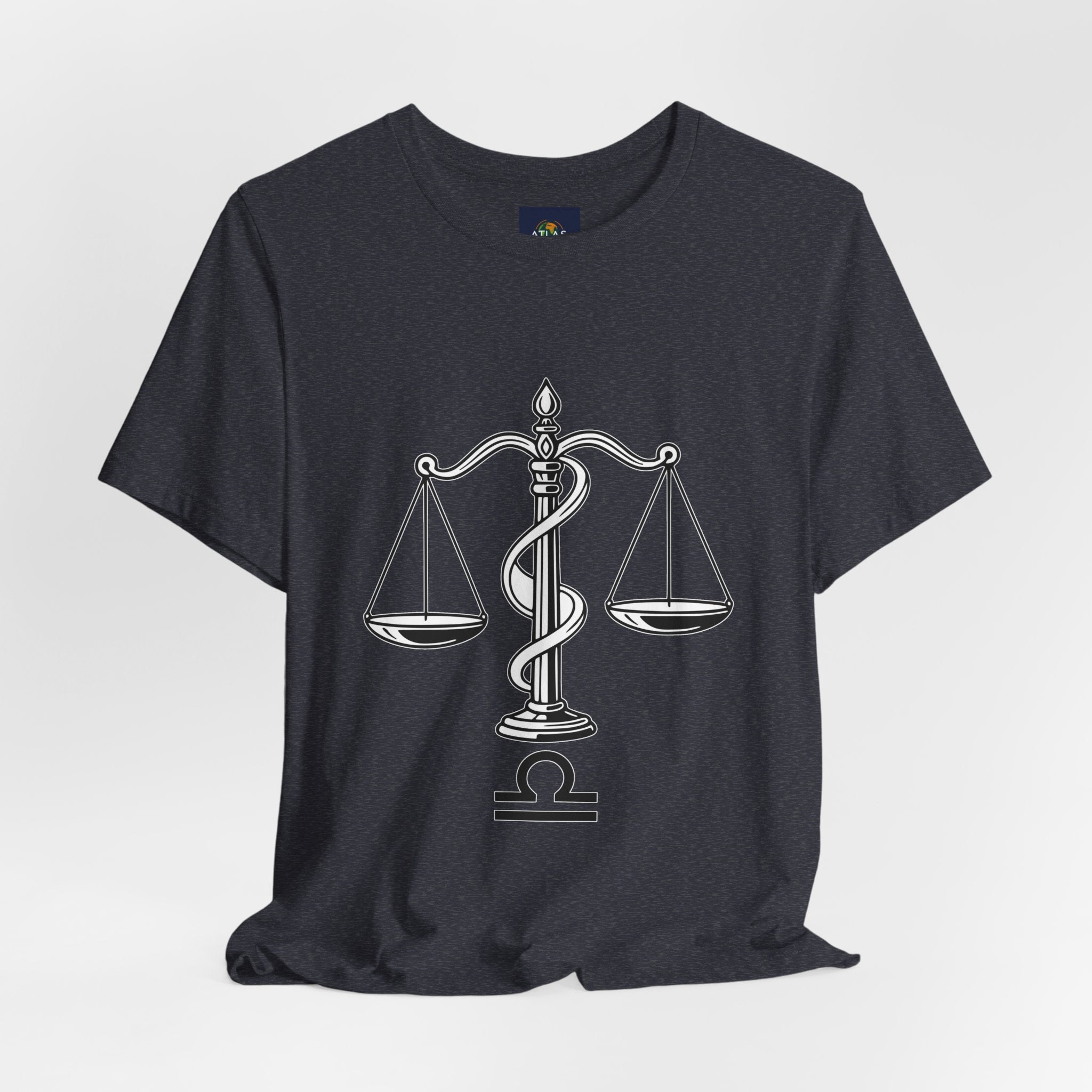 Libra Zodiac Tee - Stylish Unisex Minimalist Black and White Design