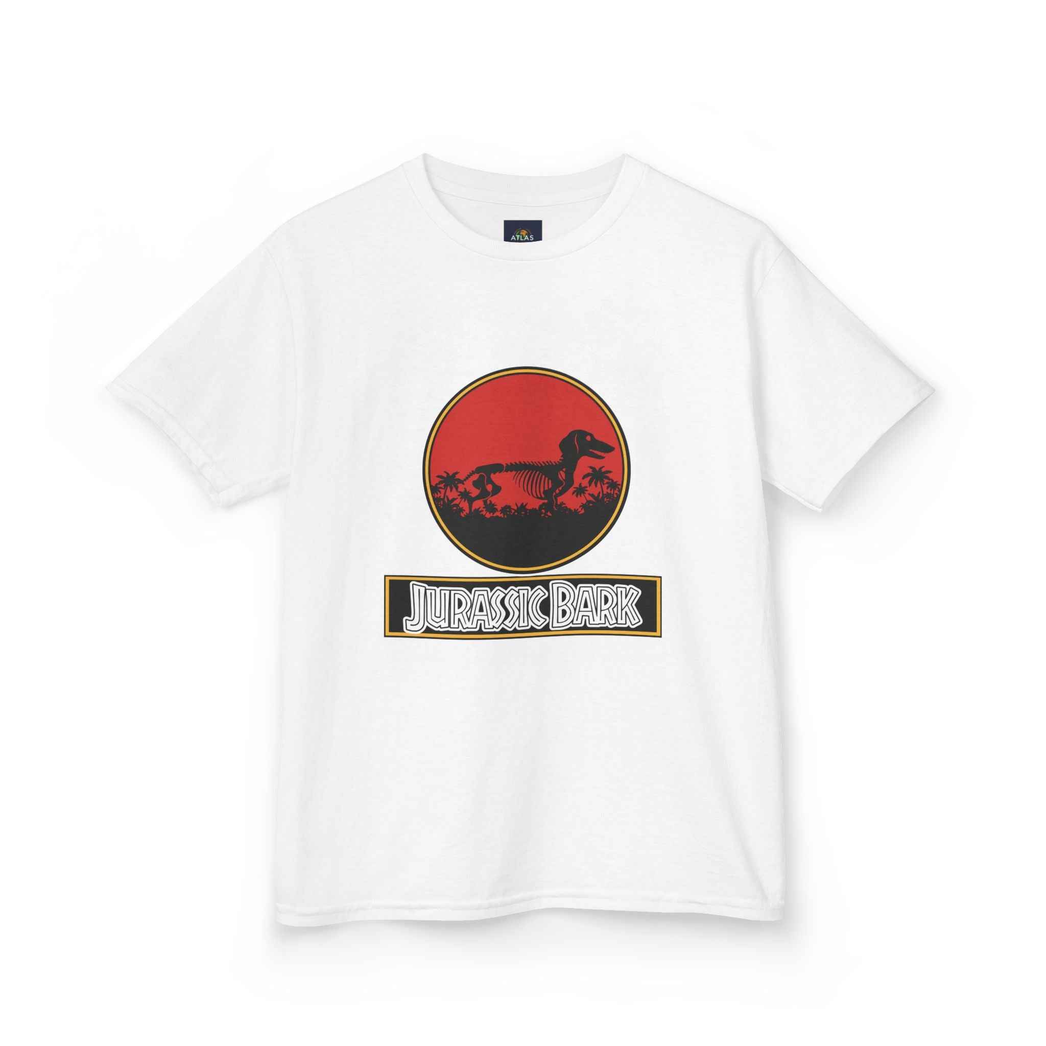 Kids Dachshund T-Shirt - Jurassic Bark Wiener Dog Tee - Atlas Briefly