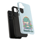 NamasTe-Rex Meditating Dinosaur Phone Case - Funny Yoga T-Rex Mobile Cover | Zen Tech Gift - Atlas Briefly