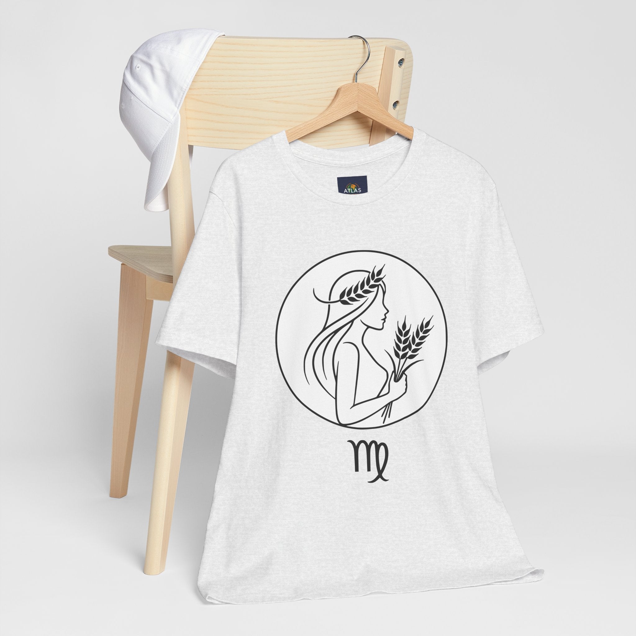 Virgo Zodiac Tee - Minimalist Black and White Unisex T-Shirt