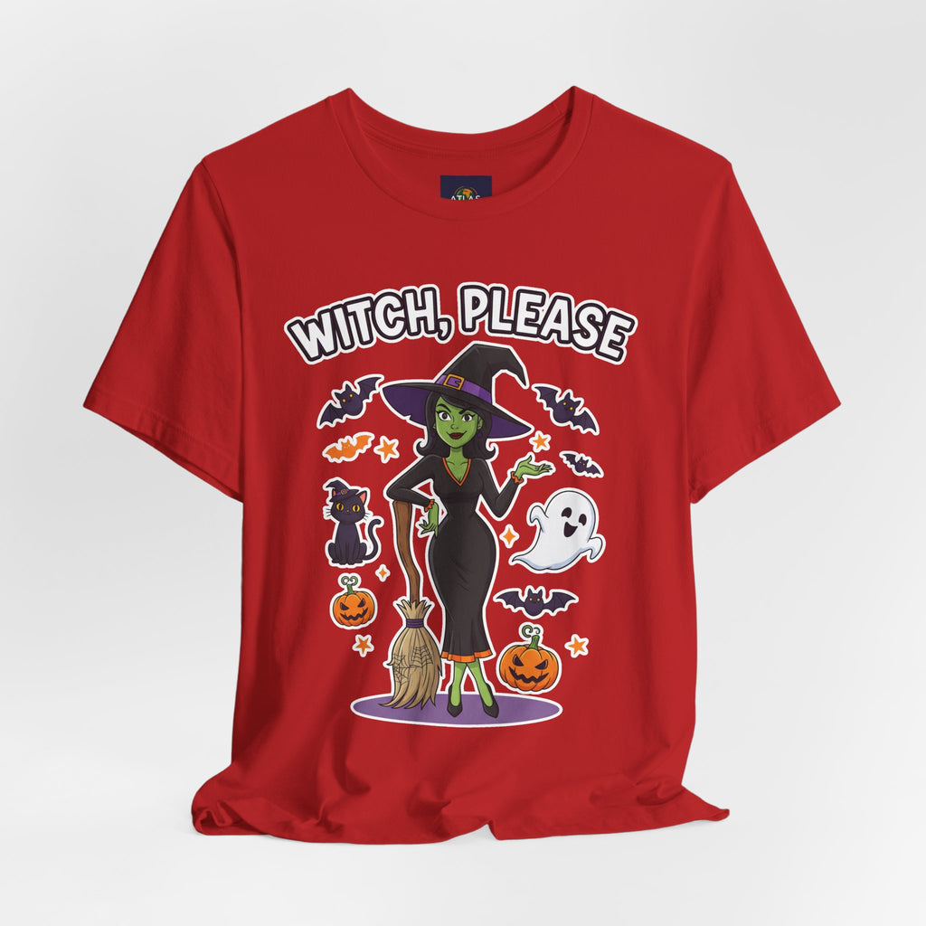 Witch Please Halloween T-Shirt - Sassy Witch Tee with Pumpkin Design | Funny Halloween Shirt - Atlas Briefly