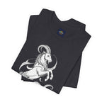 Capricorn Zodiac Tee - Unisex Minimalist Horoscope Shirt in Black and White