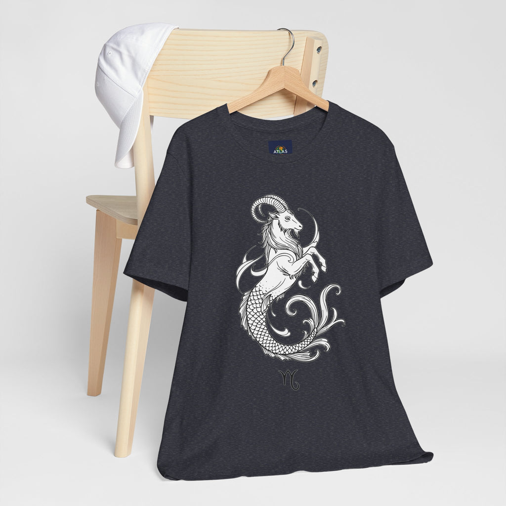 Capricorn Zodiac Tee - Unisex Minimalist Horoscope Shirt in Black and White