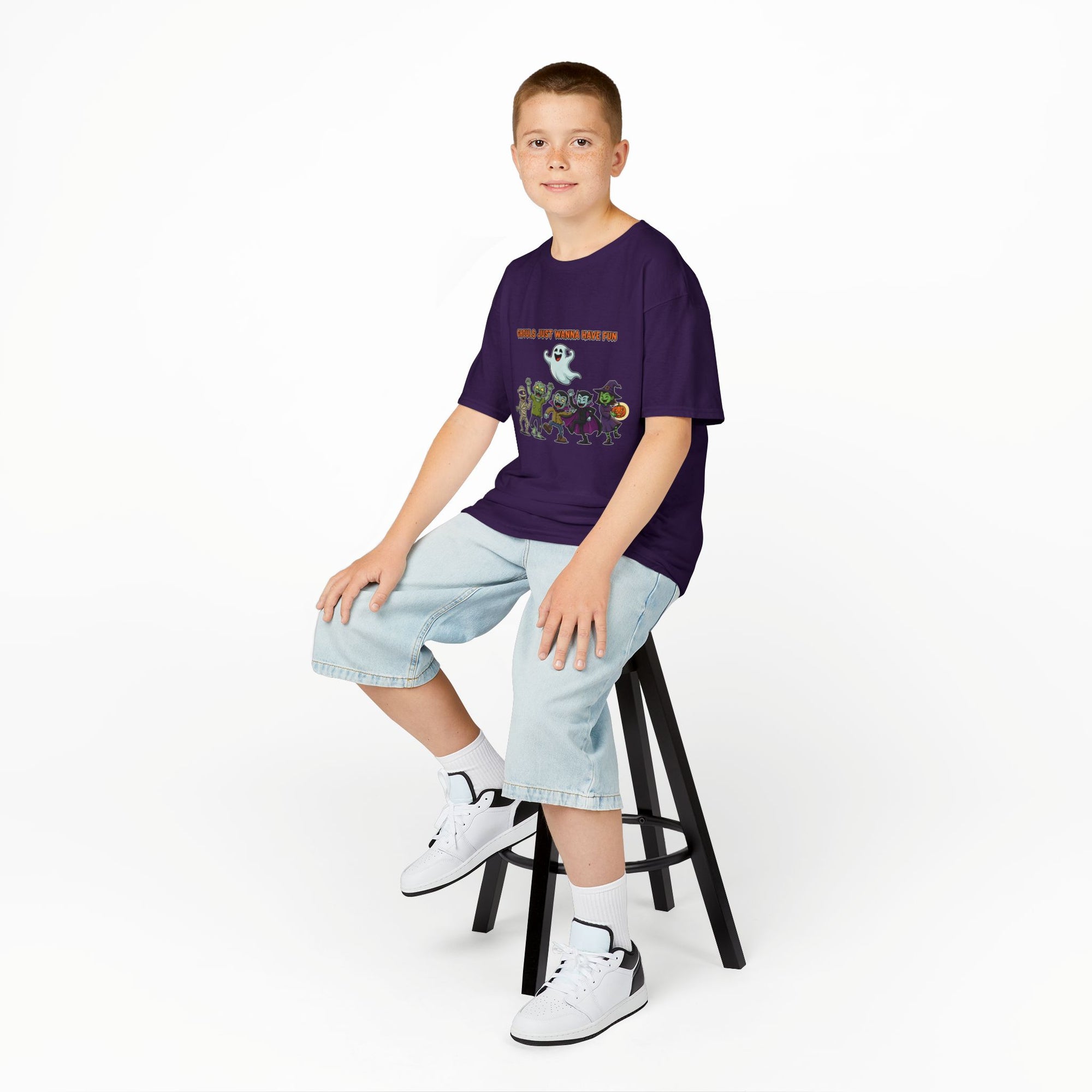 Ghouls Just Wanna Have Fun Kids Halloween T-Shirt | Funny Ghost Mummy Zombie Vampire Witch Shirt for Boys & Girls Trick or Treat Tee - Atlas Briefly