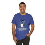 Powered by Caffeine T-Shirt - Funny Coffee Tee for Coffee Lovers - Atlas Briefly