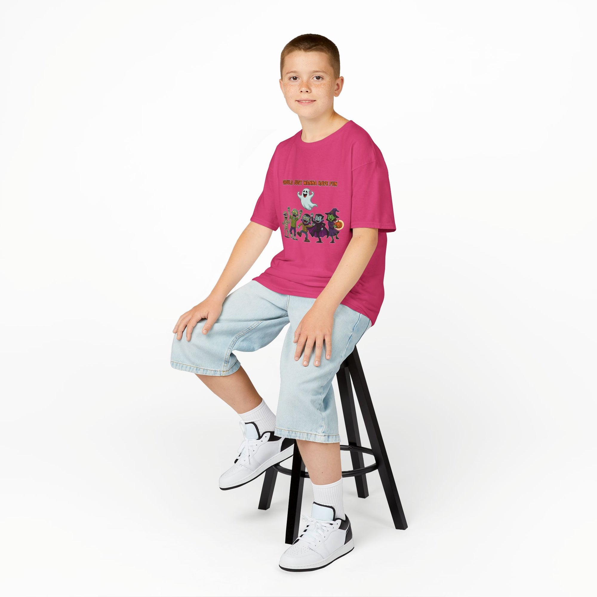 Ghouls Just Wanna Have Fun Kids Halloween T-Shirt | Funny Ghost Mummy Zombie Vampire Witch Shirt for Boys & Girls Trick or Treat Tee - Atlas Briefly