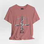 Libra Zodiac Tee - Stylish Unisex Minimalist Black and White Design