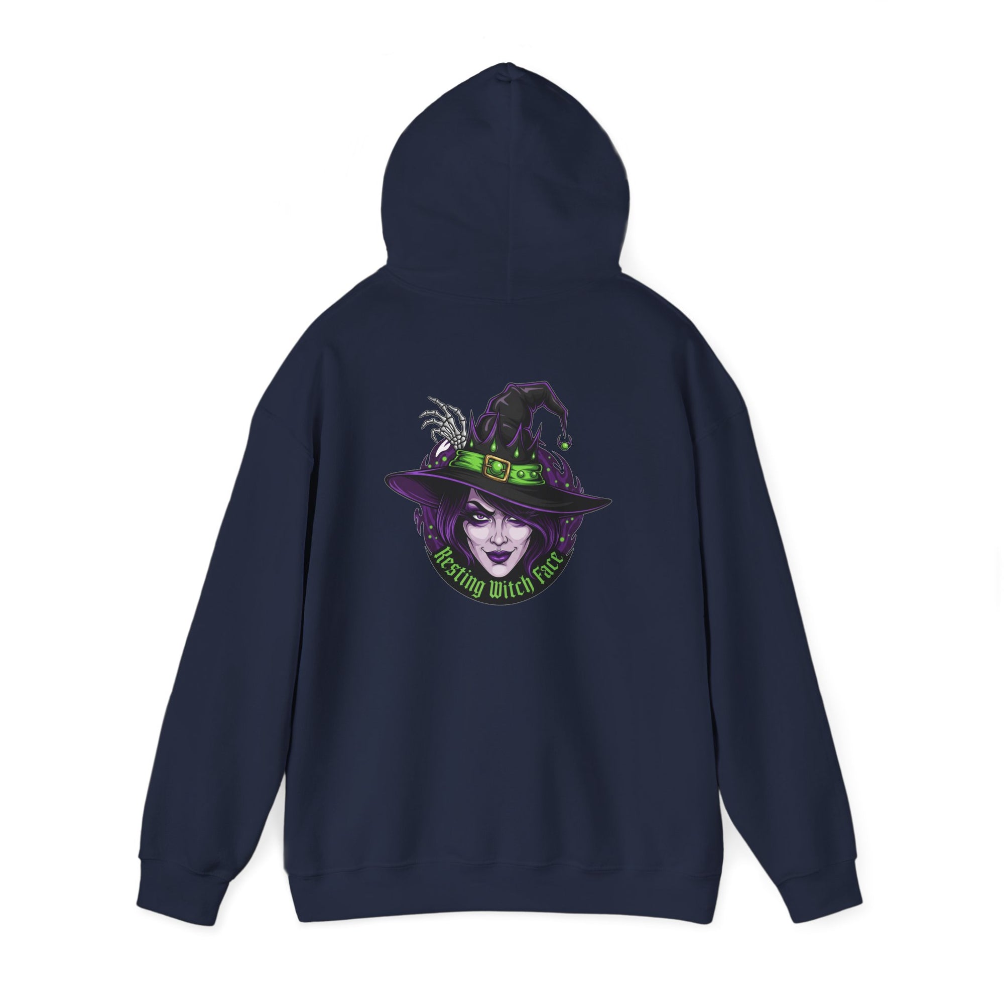 Resting Witch Face Halloween Hoodie – Funny Witch Graphic - Atlas Briefly