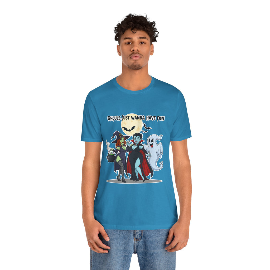 Ghouls Just Wanna Have Fun Halloween T-Shirt - Cute Witch Vampire Ghost Tee | Halloween Character Shirt - Atlas Briefly