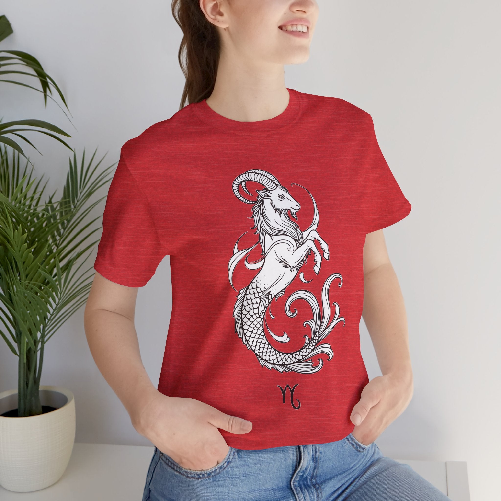 Capricorn Zodiac Tee - Unisex Minimalist Horoscope Shirt in Black and White