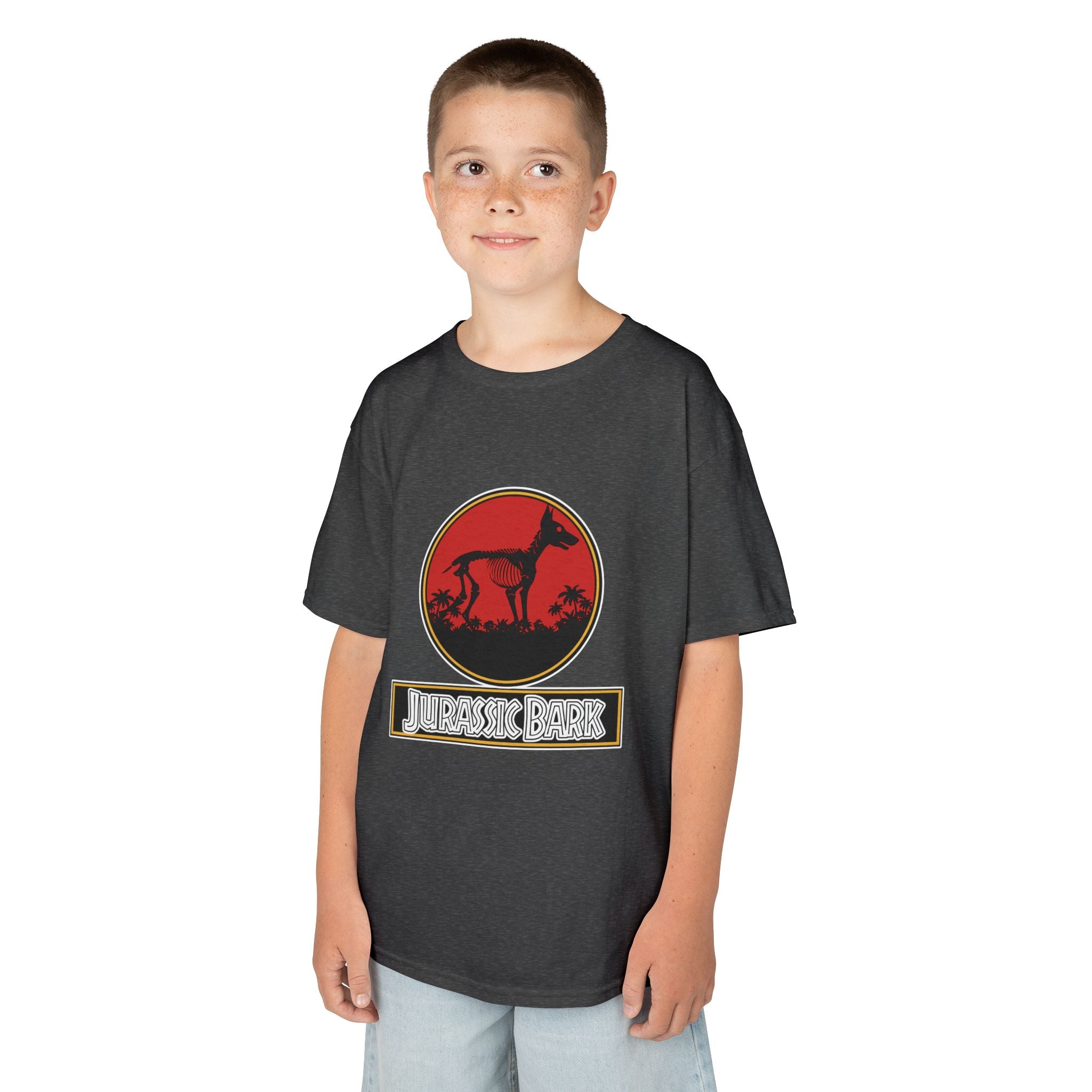 Kids Doberman Jurassic Bark T-Shirt | Fun Dog Tee for Kids