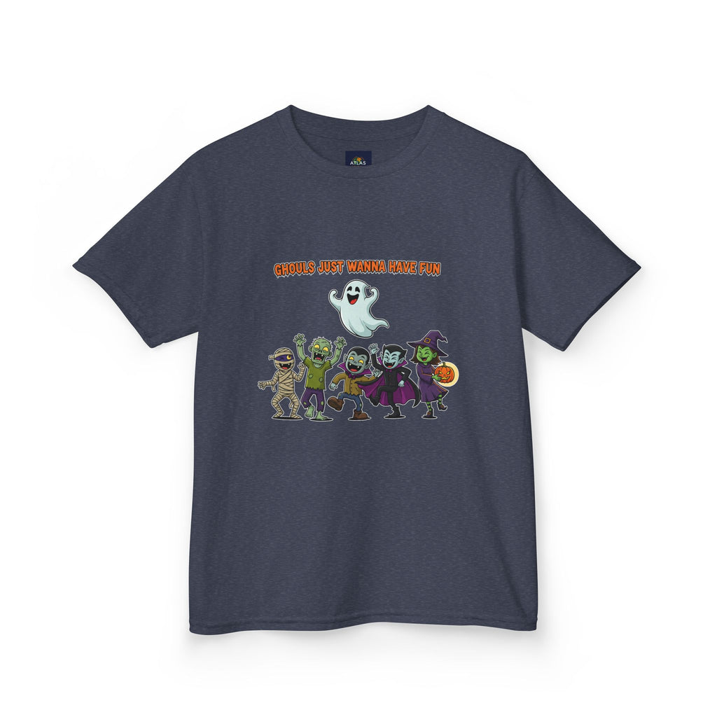 Ghouls Just Wanna Have Fun Kids Halloween T-Shirt | Funny Ghost Mummy Zombie Vampire Witch Shirt for Boys & Girls Trick or Treat Tee - Atlas Briefly