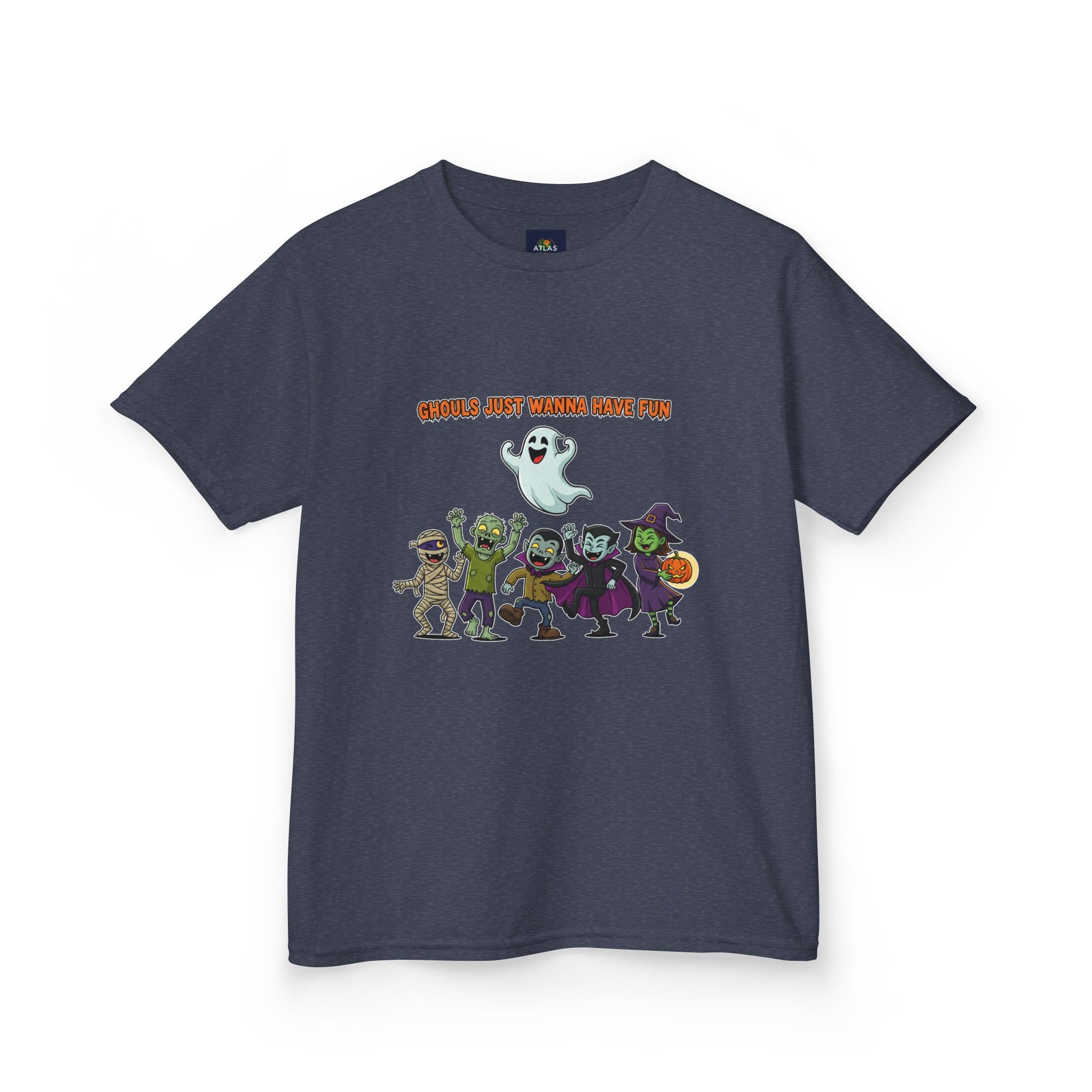 Ghouls Just Wanna Have Fun Kids Halloween T-Shirt | Funny Ghost Mummy Zombie Vampire Witch Shirt for Boys & Girls Trick or Treat Tee - Atlas Briefly