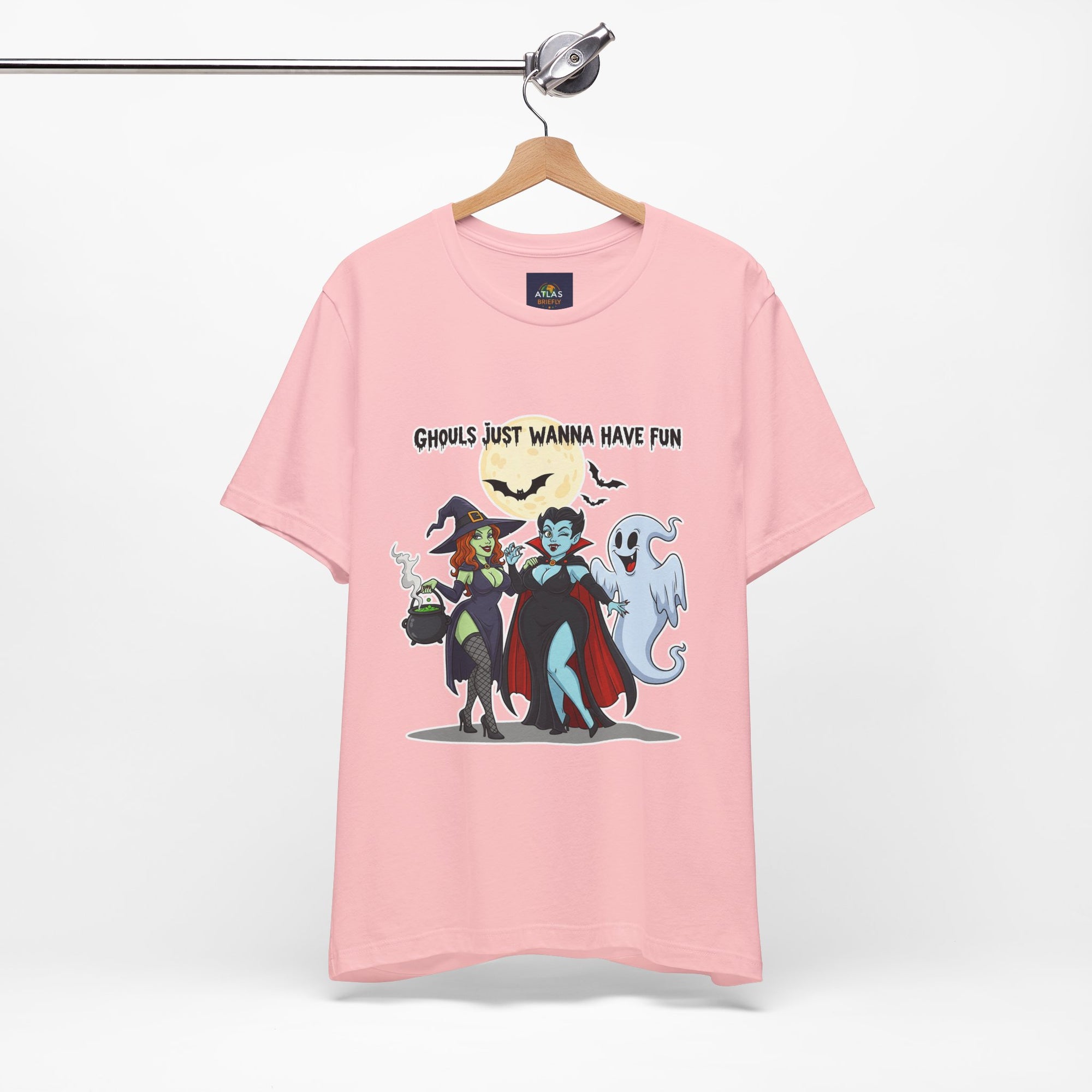 Ghouls Just Wanna Have Fun Halloween T-Shirt - Cute Witch Vampire Ghost Tee | Halloween Character Shirt - Atlas Briefly
