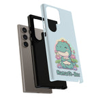 NamasTe-Rex Meditating Dinosaur Phone Case - Funny Yoga T-Rex Mobile Cover | Zen Tech Gift - Atlas Briefly