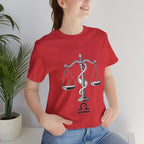 Libra Zodiac Tee - Stylish Unisex Minimalist Black and White Design