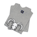 Aries Horoscope Tee - Unisex Black and White Minimal Design