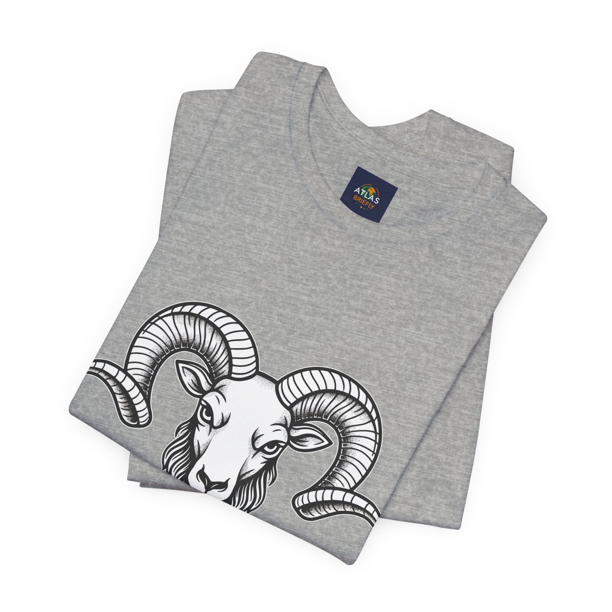 Aries Horoscope Tee - Unisex Black and White Minimal Design