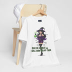 Sexy Witch Halloween T-Shirt - Flirty Witch Costume Tee | Trick or Treat Halloween Shirt - Atlas Briefly