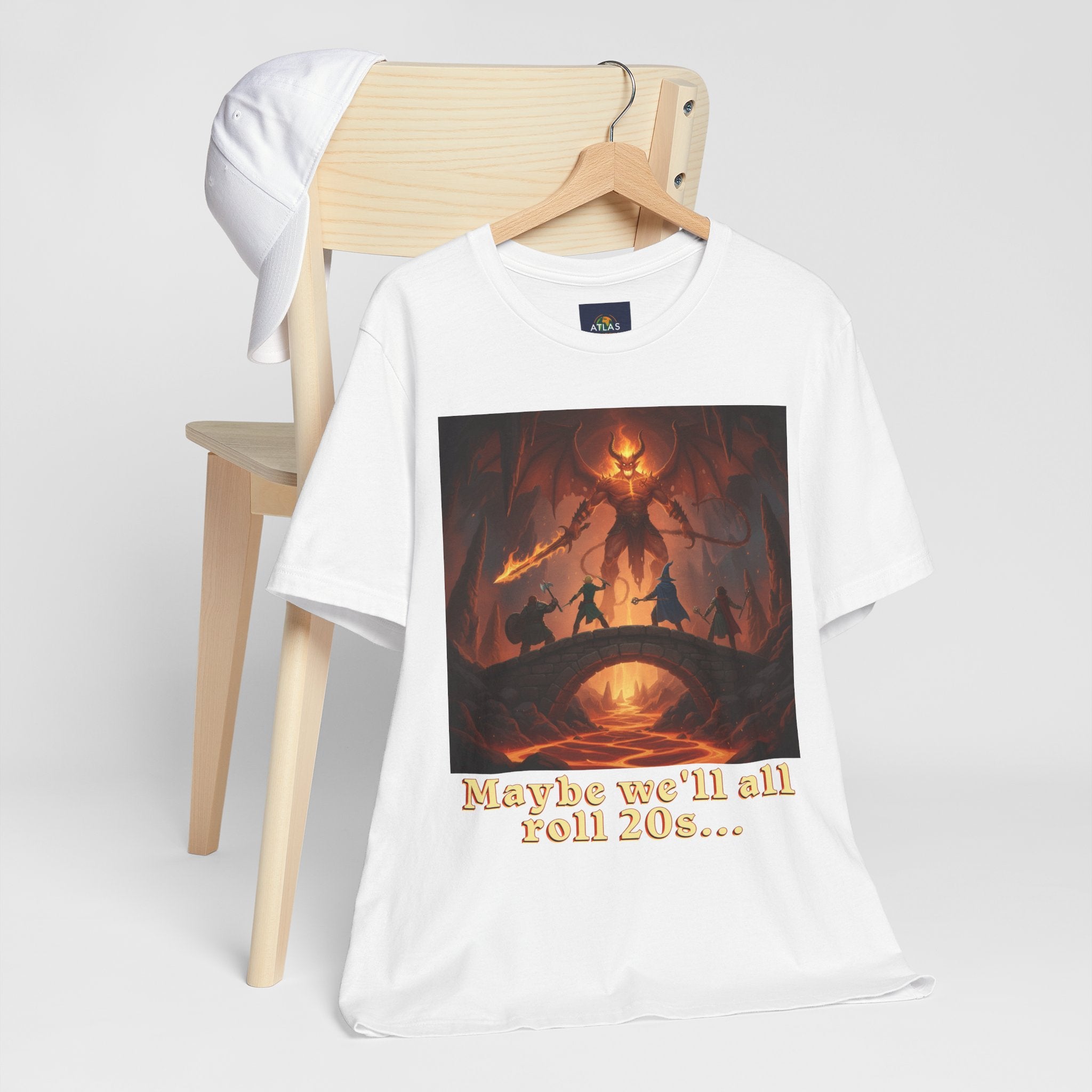 D&D Fantasy T-Shirt - Roll a Natural 20 Dungeon Master RPG Unisex Tee - Atlas Briefly