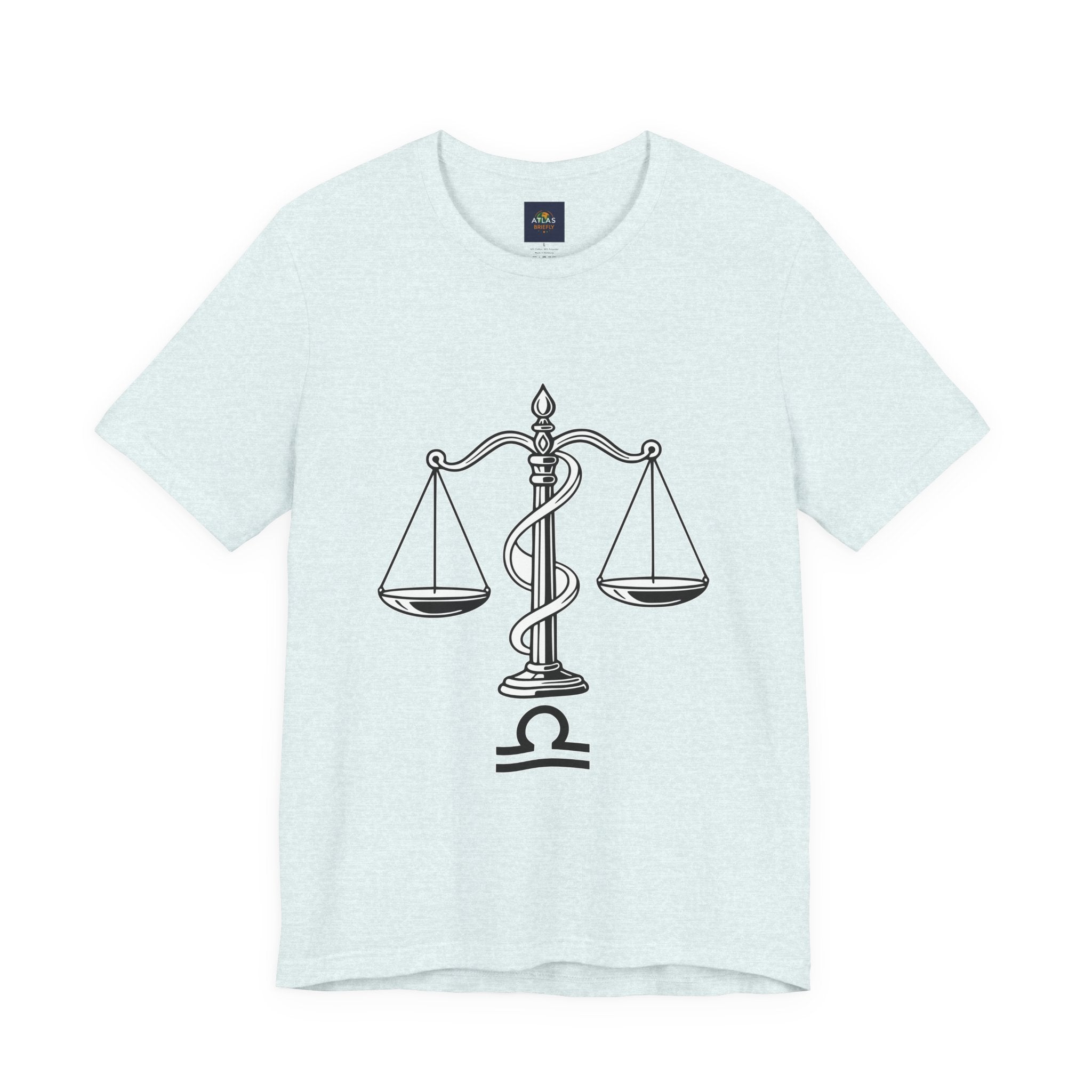 Libra Zodiac Tee - Stylish Unisex Minimalist Black and White Design