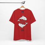 Pisces Zodiac T-shirt - Minimalist Black and White Unisex Tee