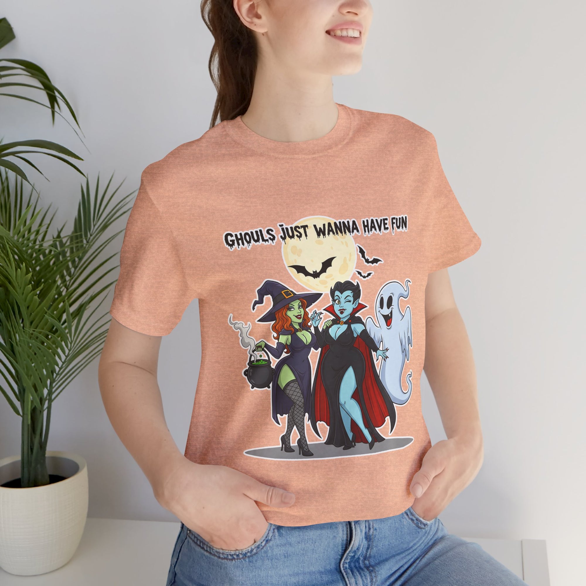 Ghouls Just Wanna Have Fun Halloween T-Shirt - Cute Witch Vampire Ghost Tee | Halloween Character Shirt - Atlas Briefly