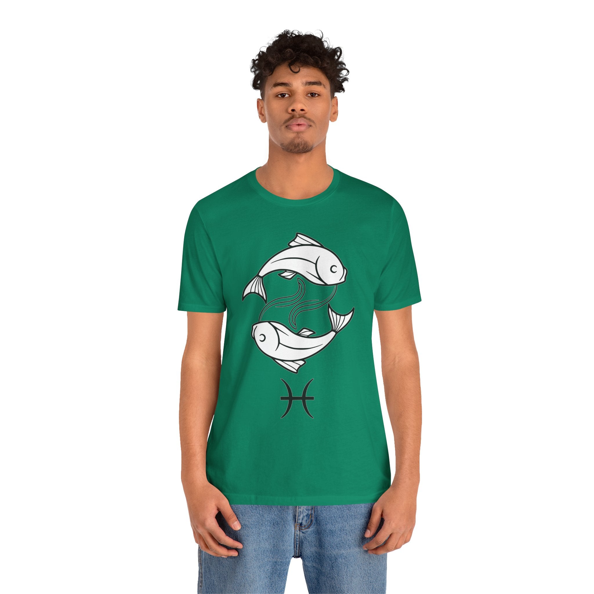Pisces Zodiac T-shirt - Minimalist Black and White Unisex Tee