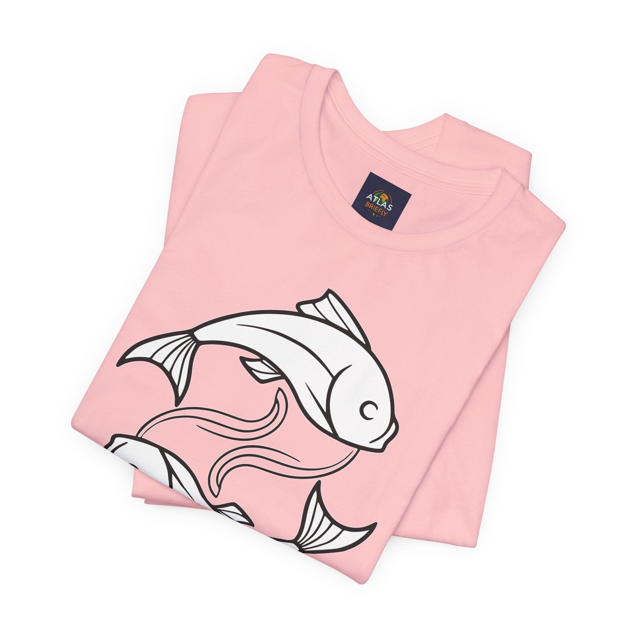 Pisces Zodiac T-shirt - Minimalist Black and White Unisex Tee